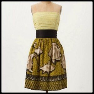 {Anthropologie} Baxter Bay Strapless Dress